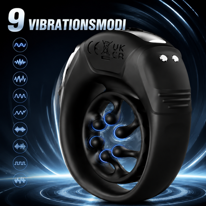 Penistrainer Vibrator Vergrößerung Cockring Stimulator mit 9 Vibrationsmodi
