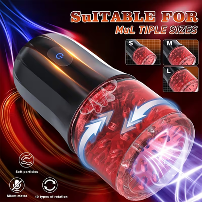 Automatische Masturbationsmaschine Kolbensauger Penistrainer mit 10 Rotationsmodi