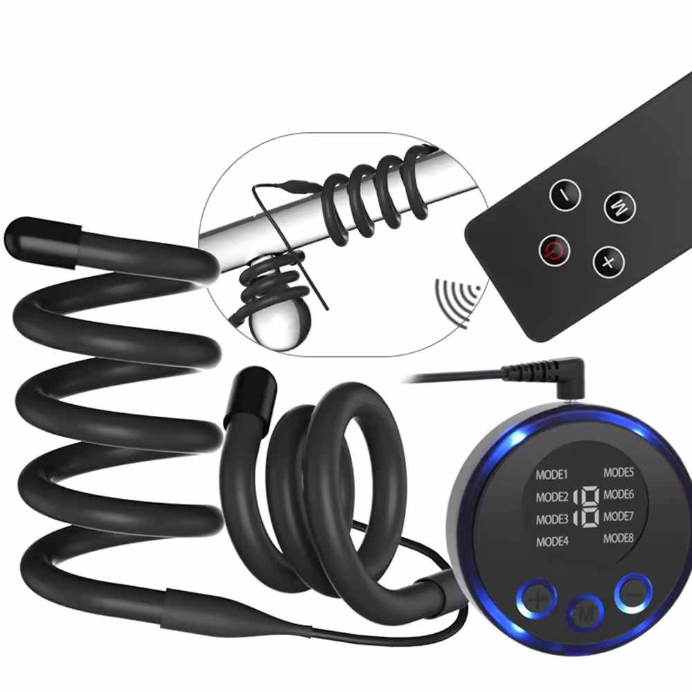 E-STIM Penistrainer Cock Ring Hodenring Starke Stimulator mit 10 Elektroschock