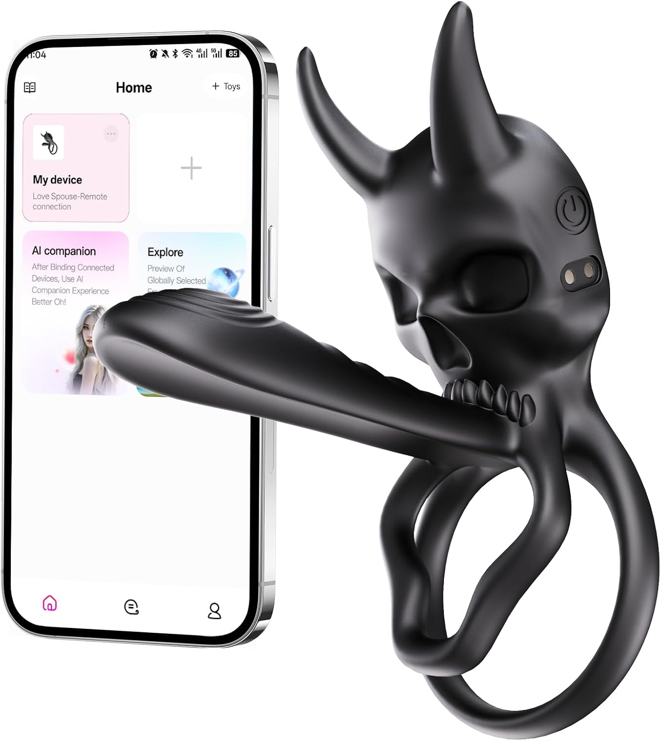 4 IN 1 Penisring Vibrator Hodenring Klitoris & G-Punkt Stimulator mit 9 Vibrations