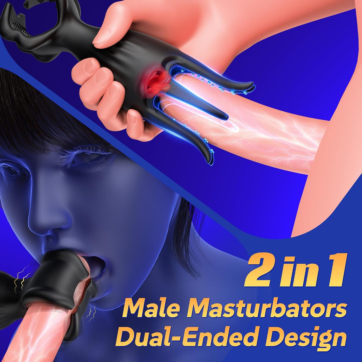 Penis Trainer Vibrator Eichel Stimulator Oralsex Masturbieren mit 9 Modi