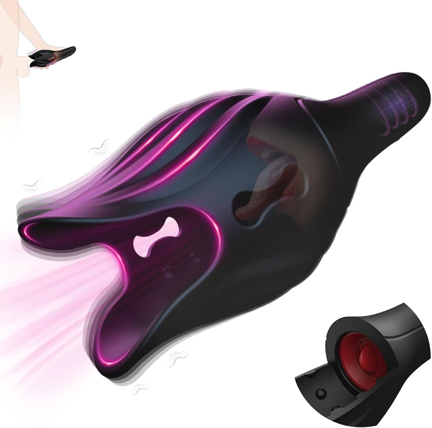 Elektrischer Masturbator Cup Eichel Stimulator Penis Training Vibrator mit 10 Vibrationsmodi