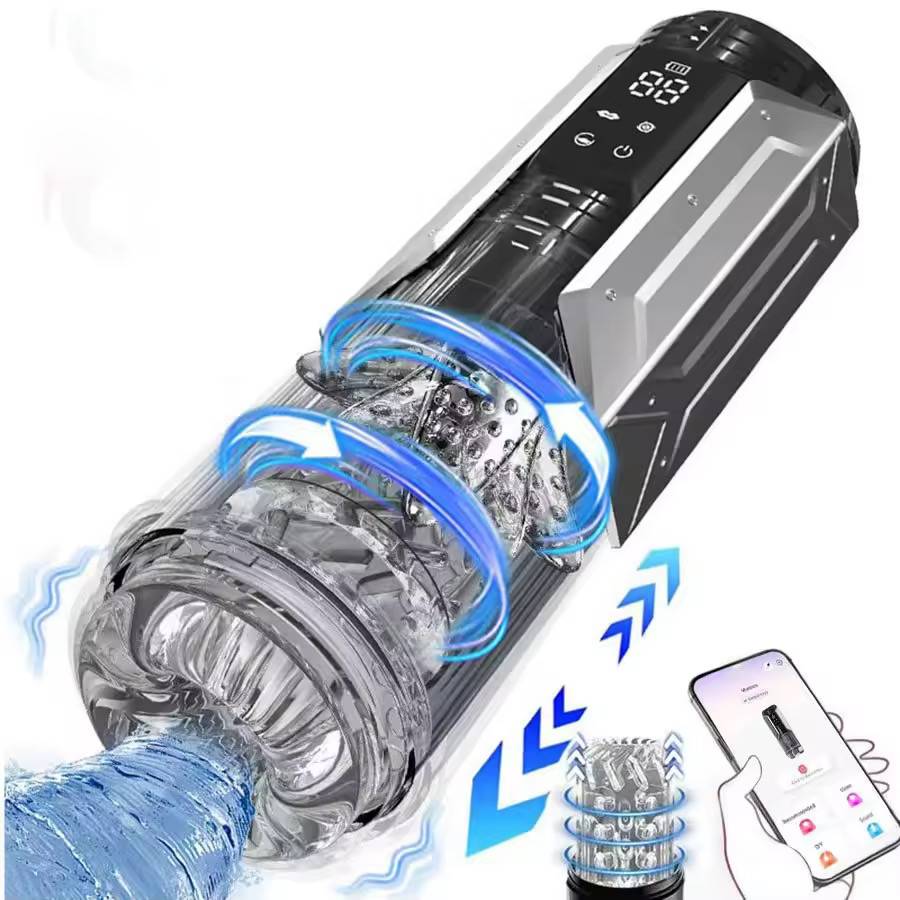 Elektrischer Masturbatoren Blowjob mit 7 Saug 7 Teleskop Dreh & 7 Vibrationsfunktionen