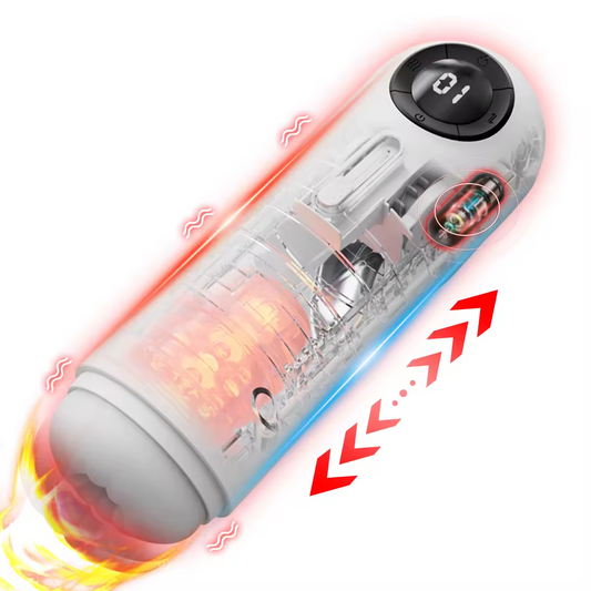 Automatische Masturbator Stroker Blowjob mit  9 Leistungs Starke Schub & 9 Vibrationsmodi