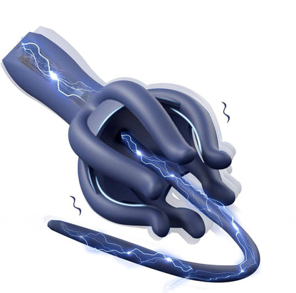 360° Tentakel Wrap Penisvibrator Eicheltrainer Stroker mit 10 Trainings und Vibrationsmodi