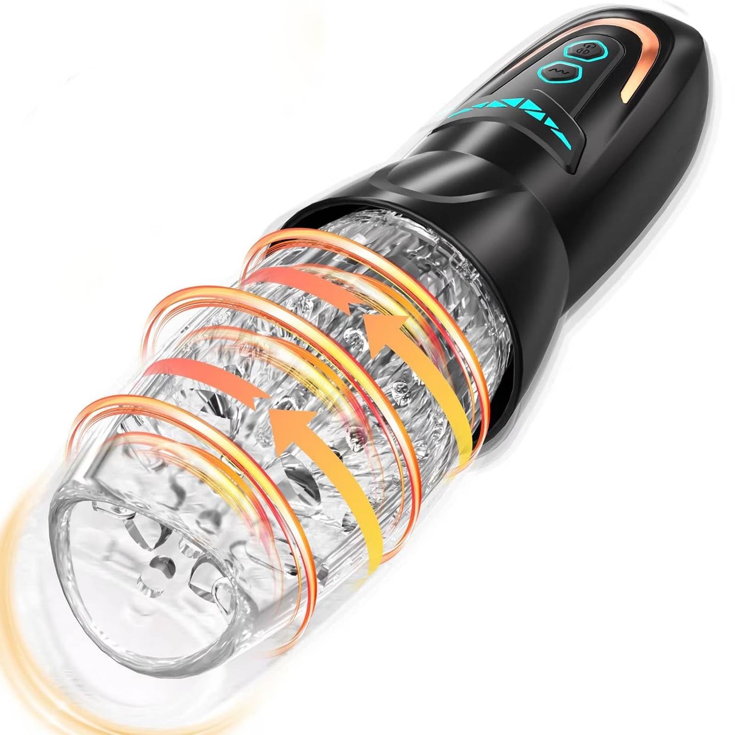 3 IN 1 Automatischer Masturbator Penis Stroker mit 10 Vibrationen 8 Stoß & Drehmustern