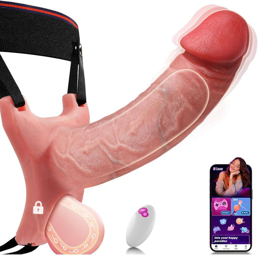 Strap-On 5 IN 1  Penishülle Penis Trainer Vibrator mit Mehreren Modi & App-Integration