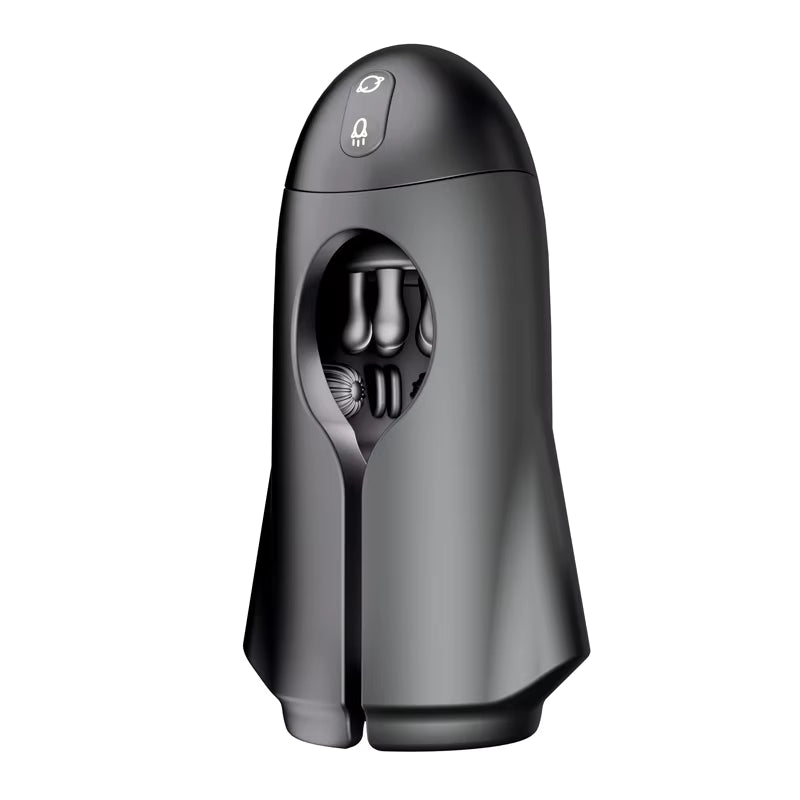 App-gesteuerter Penis Trainer Blowjob Eichelstimulator mit 9 Rotations und Vibrationsmodi