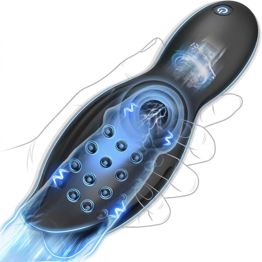 Elektrischer Penistrainer Vibrator Masturbator mit 10 Vibrations und Stimulationsmodi