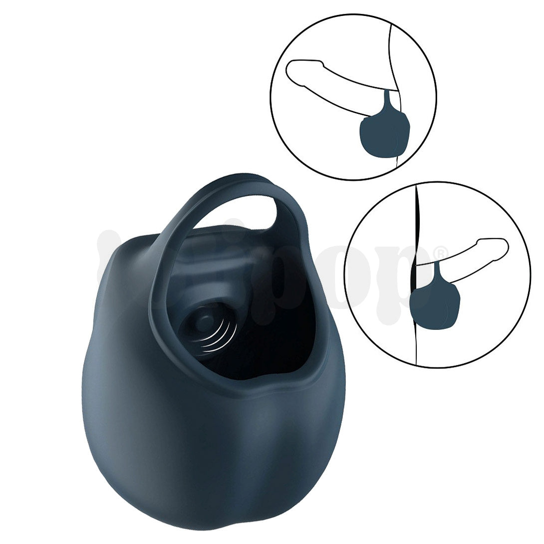 Hodenmassagegerät Cock Ring Penistrainer Vibrator mit 10 Vibrations und Pulsationsmodi