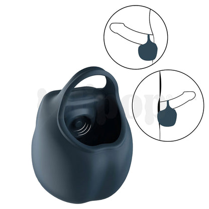 Hodenmassagegerät Cock Ring Penistrainer Vibrator mit 10 Vibrations und Pulsationsmodi