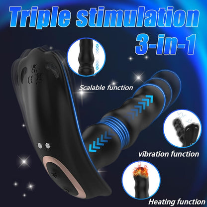 Prostata Stimulation Analvibratoren Dildo Vibratorensets mit  9 Stoßfunktion & 9 Vibrationmodi