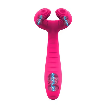 Dreifacher Vibrator Paarvibrator Klitoris G-punkt Dildo mit 7 Vibratorenmodi