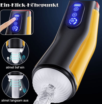 Automatischer Masturbator Stroker Blowjob mit 7 Vibrations & 7 Saugmodi & Heizmodi