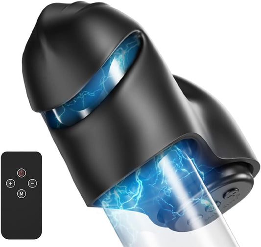 Elektrostimulation Masturbieren Penis Trainer mit 12 Elektroschocker Modi und 20 Intensität