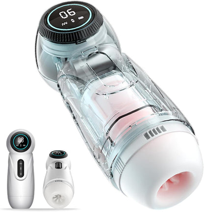 Automatische Masturbator Blowjob mit 10 Geschwindigkeit & Vibrieren & 4 Teleskopfunktion
