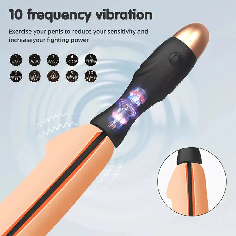 Harnröhrenvibrator Penis Plug Penis Vibrator Masturbieren mit 10 Vibrationmodi
