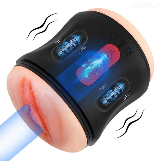 10 Powerful Vibrations Electric Masturbation Cup Penis Trainer