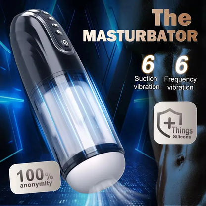 Automatischer Masturbator Stroker Blowjob Massage mit 6 Saug und Vibrationsmodi