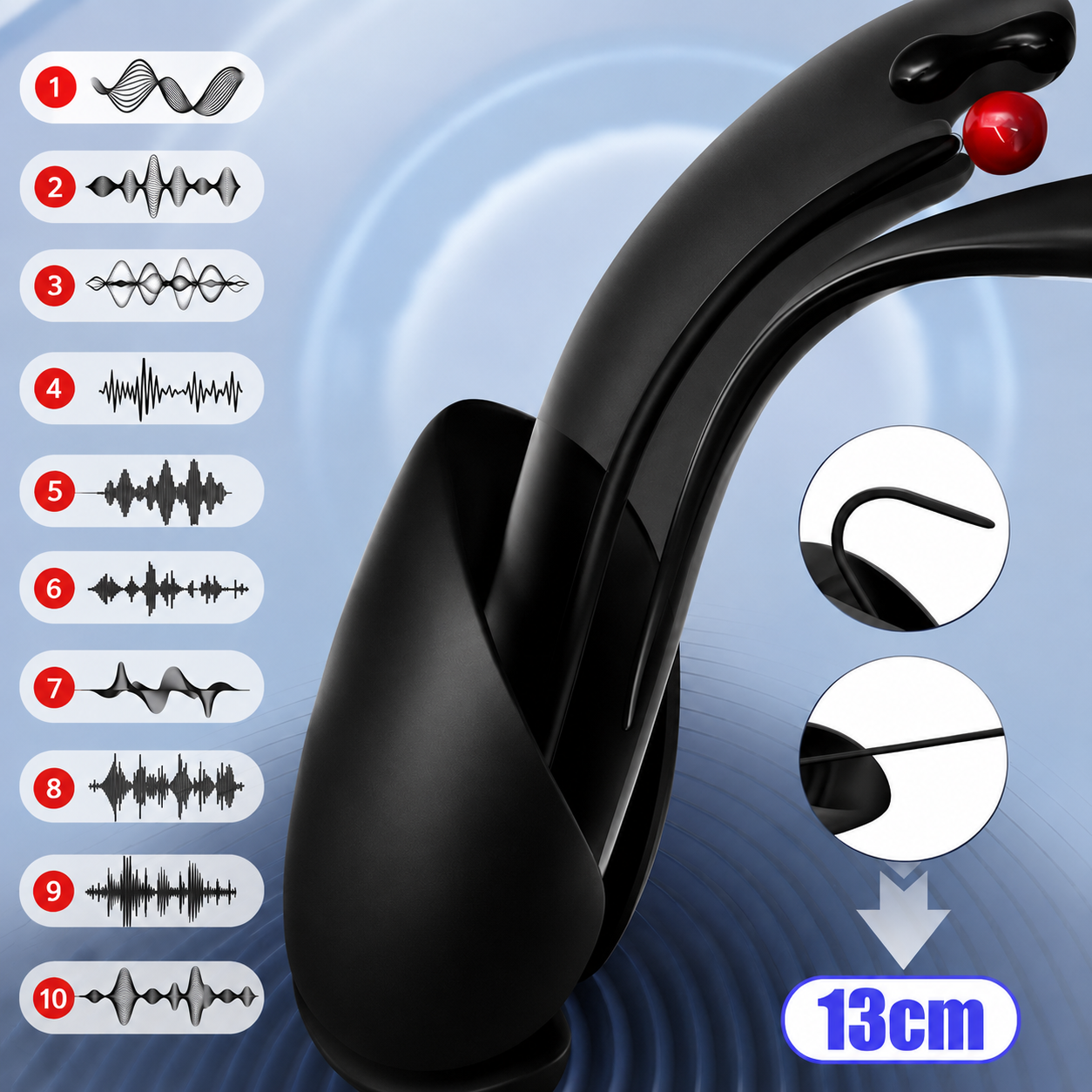 Elektrisch Penis Trainer Dilator Harnröhre Vibrator Eichel Stimulator mit 10 Vibrationsmodi