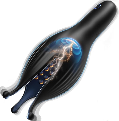2-in-1 Penis Trainer Eichelvibrator Masturbieren mit 10 Frequenzen Präziser Stimulation