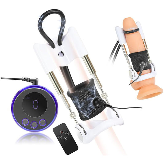 2 in 1 Penistraining Elektroschock Penis Extender Penisringe Set Penis Trainer Stimulator