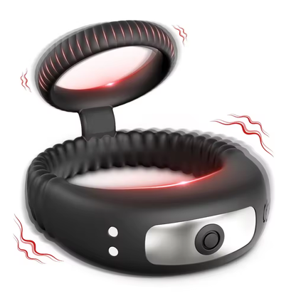 2 in 1 dubbele cockring met 10 trillingsfrequenties