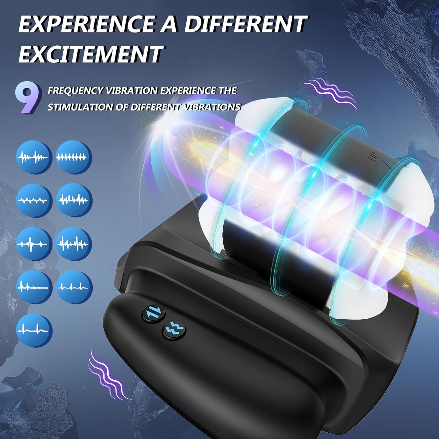 Elektrischer Masturbator Penistrainer Sexmachine mit 10 Vibrationsmodi & 3 Teleskopfunktion