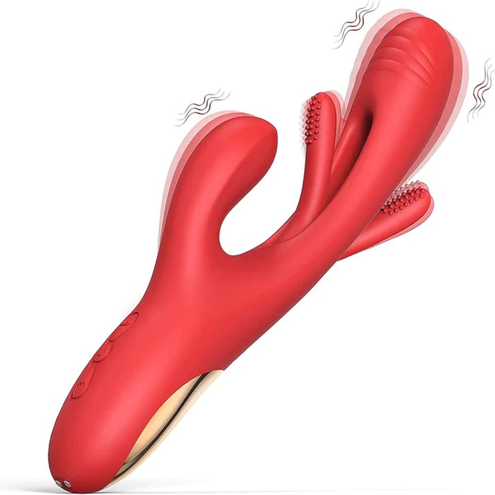 3 in 1 rabbit vibrators with 7 vibration and 7 flutter modes 