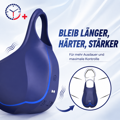Hodenmassagegerät Cock Ring Penistrainer Vibrator mit 10 Vibrations und Pulsationsmodi