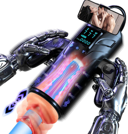 Realistischer Masturbator Stroker Blowjob mit 7 Saugmodi & Stoßmodi & Vibrations