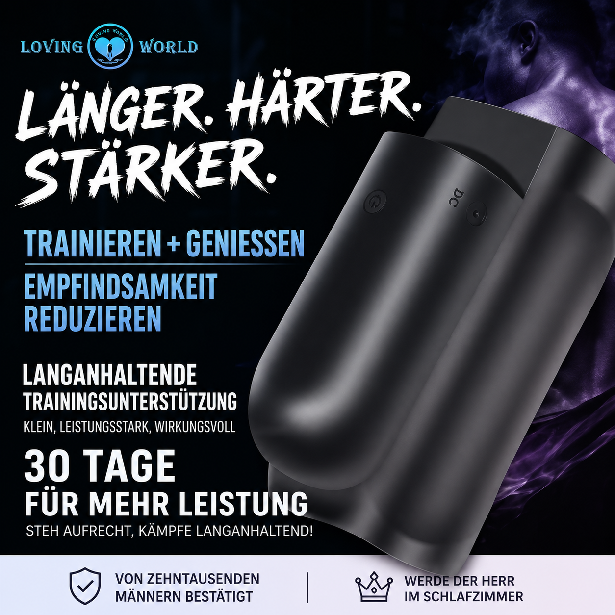 Automatische Penistrainer Stimulator Sex Masturbator mit 8 Vibrationsmodi