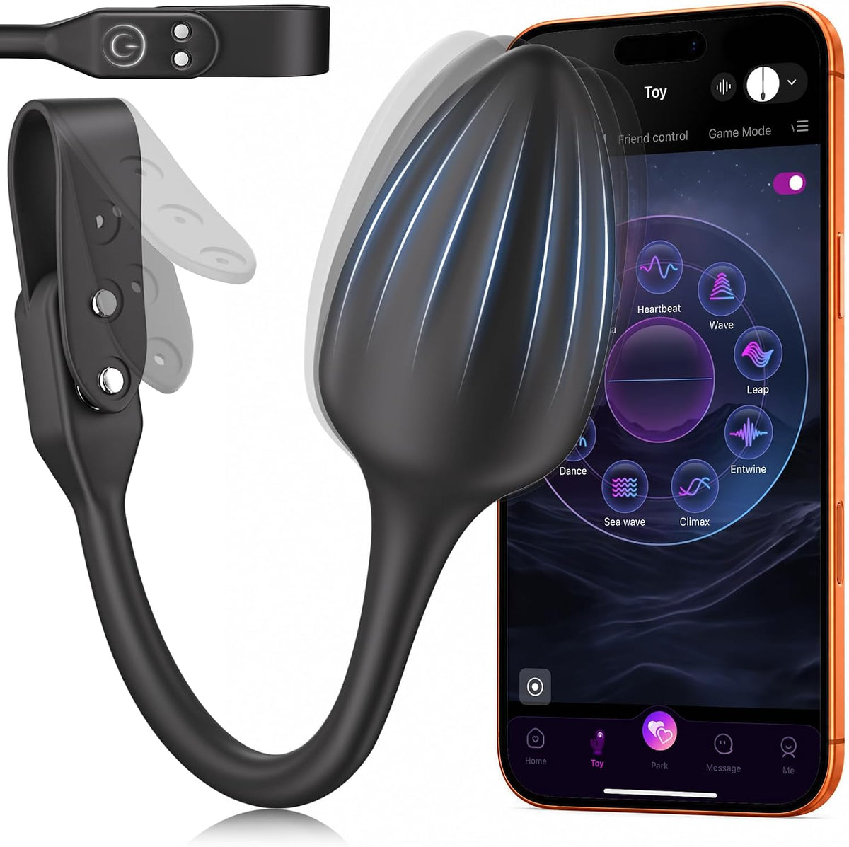 Prostata-Massagegeräte Analvibratoren Stimulator Cock Ring mit 9 Vibrationsmodi