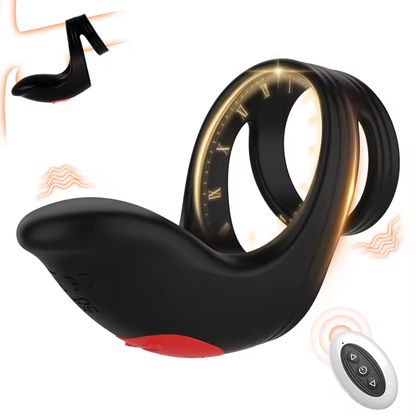 Doppelte Stimulation Penis Trainer Vibrator Cockring mit 10 Kraftvolle Vibrationen