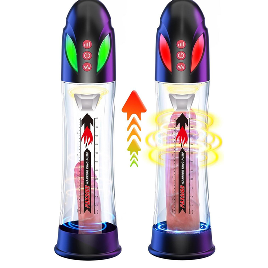 2 IN 1 Elektrische Penispumpe Masturbieren mit 4 Saugenmodi & 4 Druckmodi