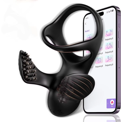 Elektrischer Hodenvibrator Massagegerät Penistrainer Cock Ring mit 9 Vibrationsmodi