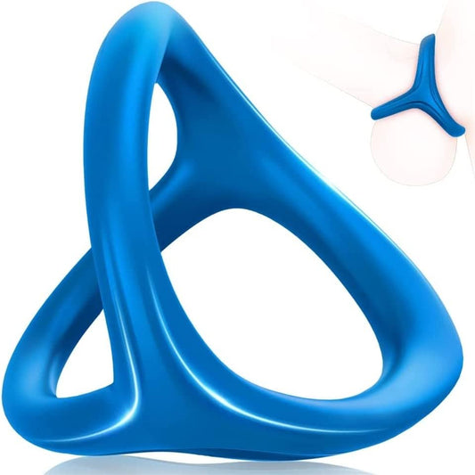 Premium triangular penis rings silicone cock ring with scrotum ring belt 