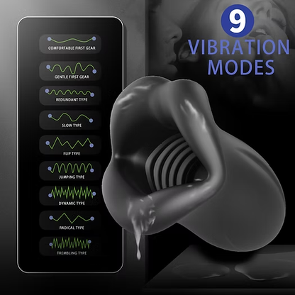 Elektrisch Penistrainer Eichel Stimulator Masturbatoren mit 6 Vibrationsstimulationsmodi