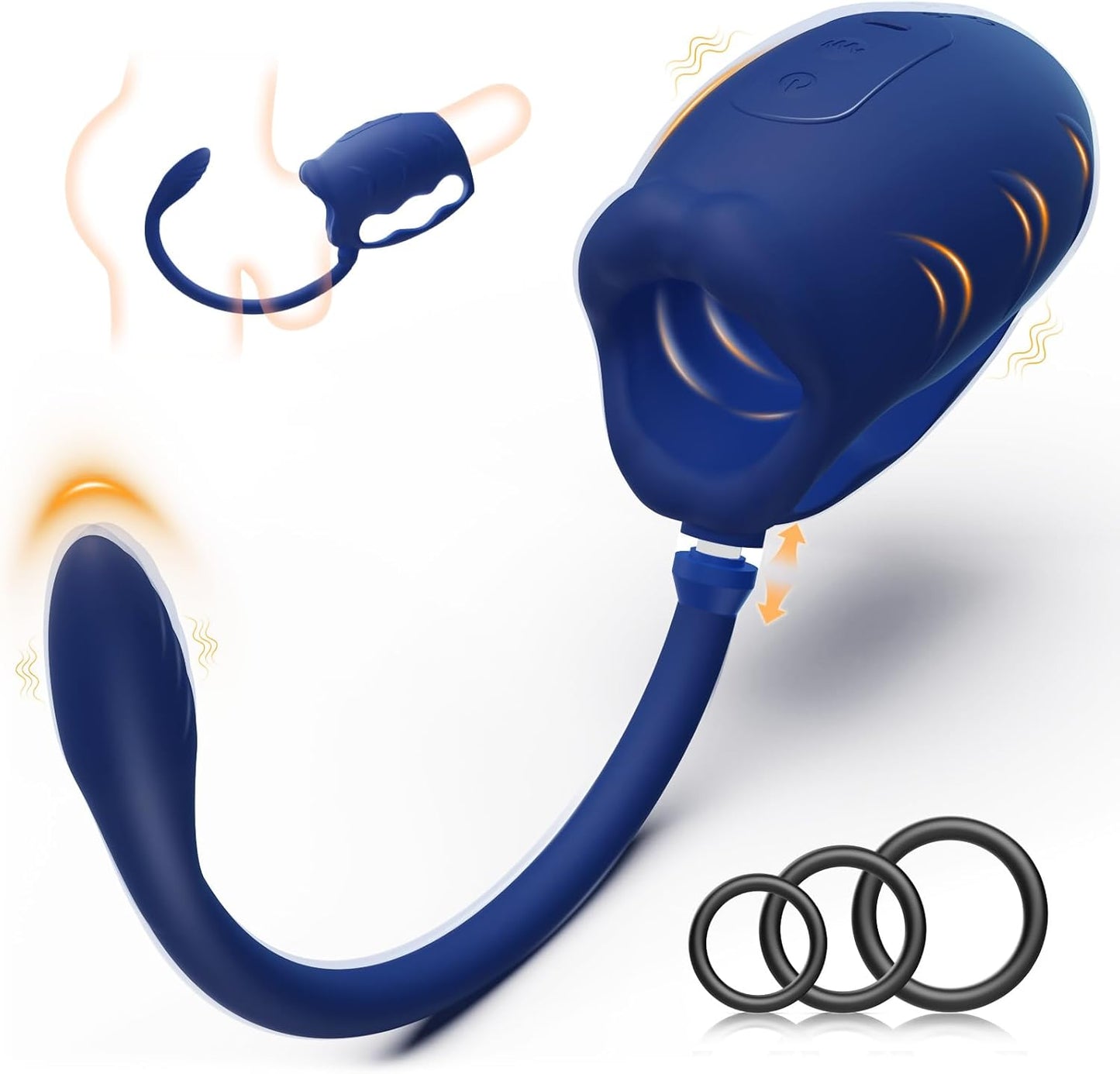 Penis Trainer Vibrator Cockring mit 10 Vibrationsmodi & Abnehmbarem Analplug