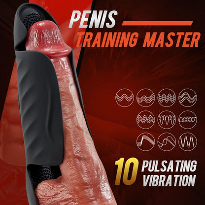 Eicheltrainer Penis Massage Masturbator mit 10 Pulsierende Vibrationsmodi