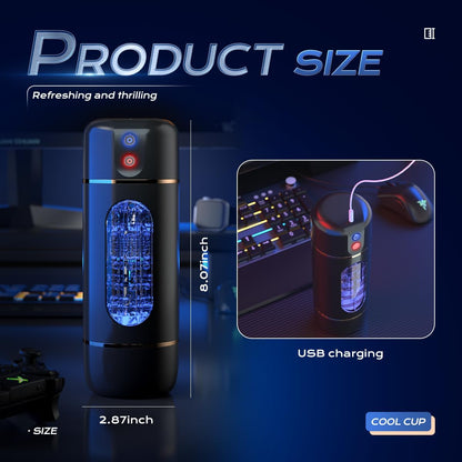 Realistische Masturbator Taschenmuschi Stroker Blowjob mit 10 Vibrationsmodus