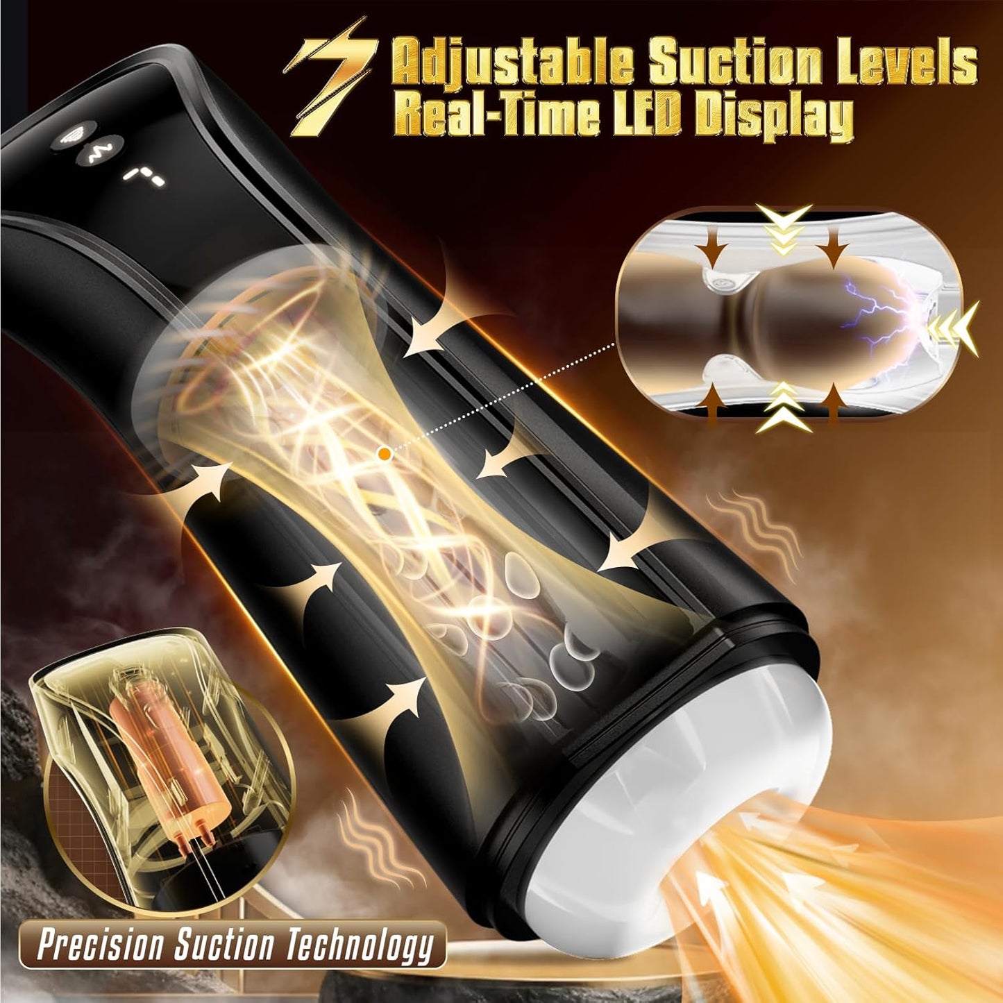 3D Realistische Elektrische Masturbatoren Blowjob mit 5 Saugmodi 10 Vibrationen