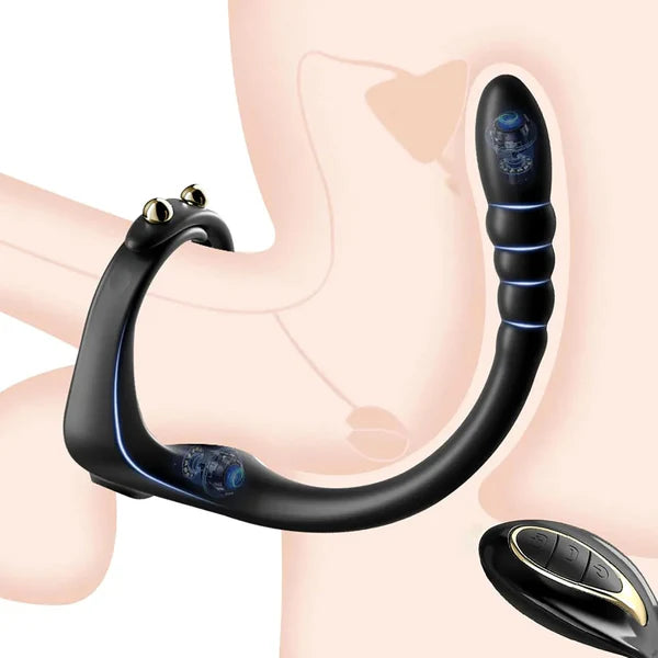 3-in-1 multifunctionele vibrator penisring prostaatstimulatie met 10 vibratiestanden 