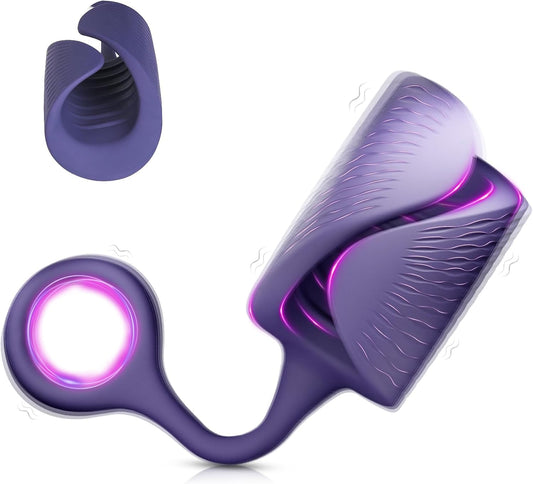 Penis trainer massager with 10 vibration modes and cock ring 