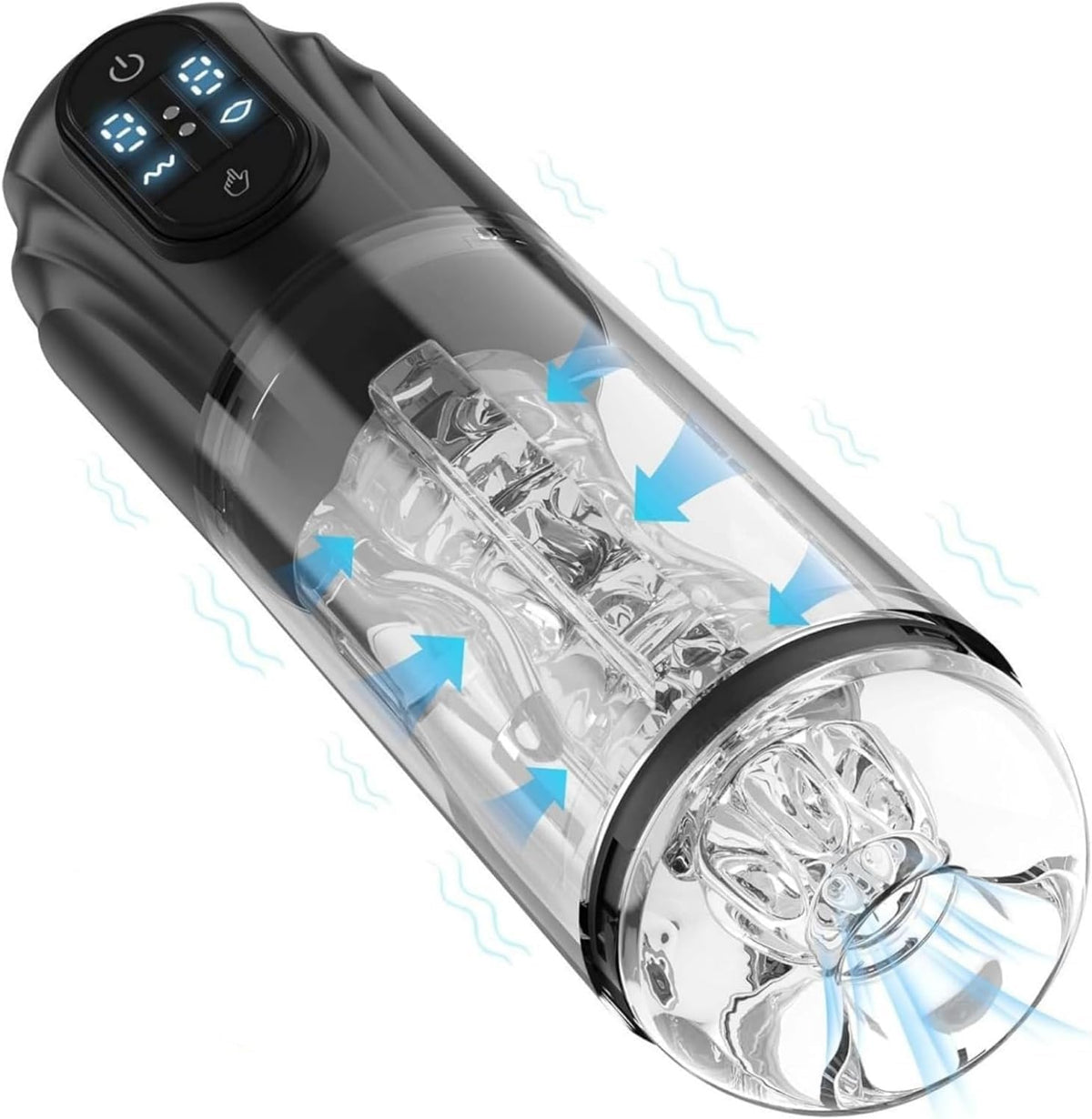 Automatischer Masturbator Blowjob-Stroker Penisstimulator mit 10 Vibrations & Saugmodi