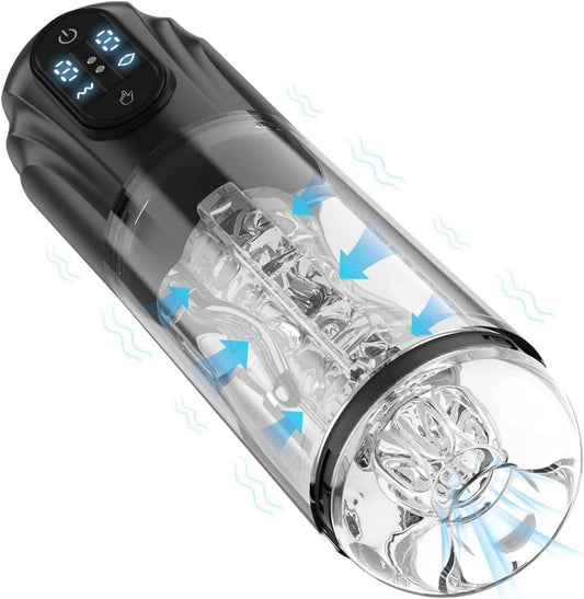 Automatischer Masturbator Blowjob-Stroker Penisstimulator mit 10 Vibrations & Saugmodi