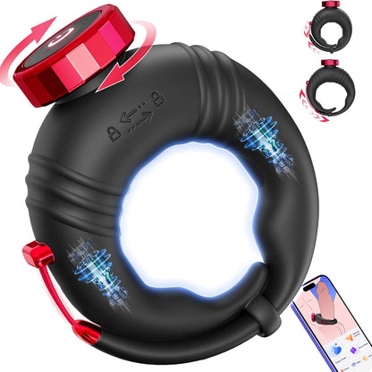 Anpassbarer Offener Penis Trainer Vibrator Cock Ring mit 10 Vibrationsmodi