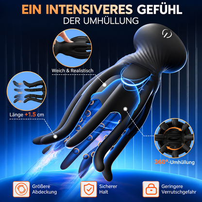 Tentakeln Penis Trainer Vibrator Eichel Stimulator mit Vibration & Leckfunktion