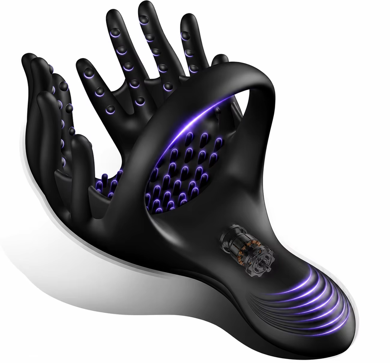 Tragbarer Hoden Dammmassagegerät Penistrainer Vibrator Cockring mit 10 Vibrationsmodi