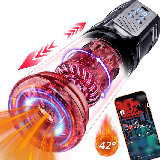 Automatischer KI-Masturbator Stroker Blowjob Sexmachine mit 12 Stoßmodi und 360° Rotation